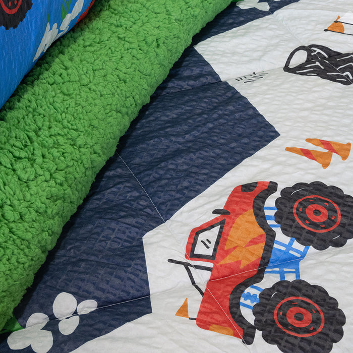 Plumón Estampado Kids Outboss Deluxe con Sherpa Colección Nebula - COMPRA MÍNIMA 6 UNIDADES