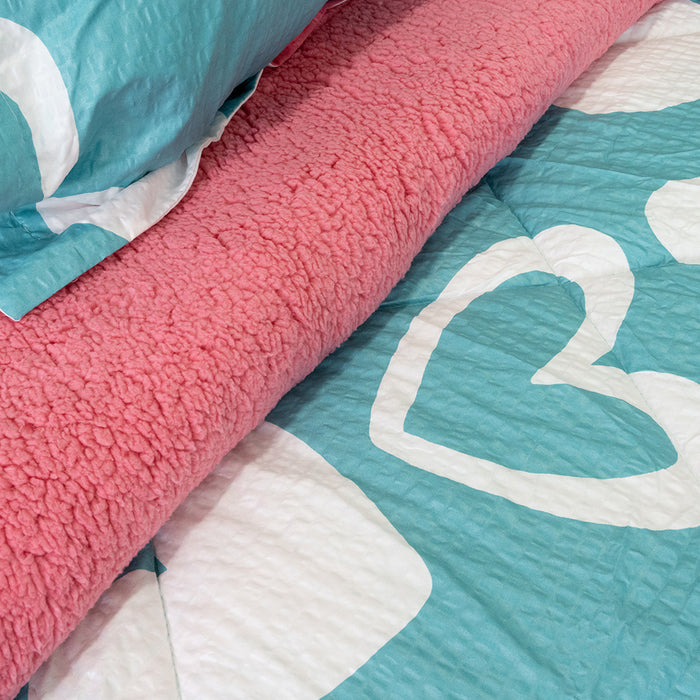 Plumón Estampado Kids Outboss Deluxe con Sherpa Colección Nebula - COMPRA MÍNIMA 6 UNIDADES