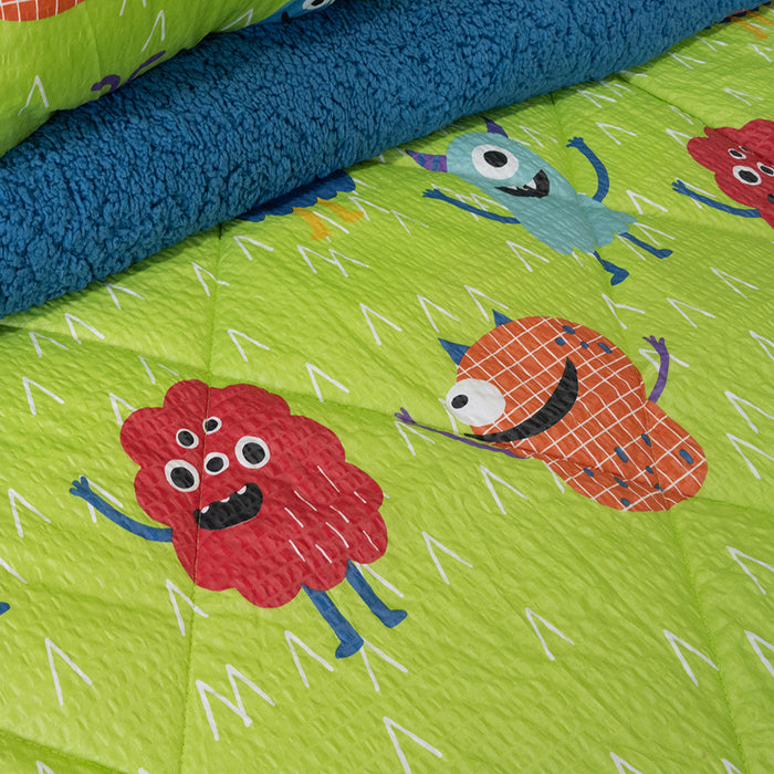 Plumón Estampado Kids Outboss Deluxe con Sherpa Colección Nebula - COMPRA MÍNIMA 6 UNIDADES
