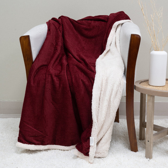 Manta Flannel Outboss Deluxe con Sherpa - COMPRA MÍNIMA 16 UNIDADES