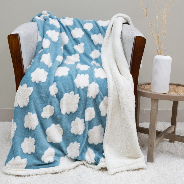 Manta Jacquard Two Tones Deluxe con Sherpa - COMPRA MÍNIMA 16 UNIDADES