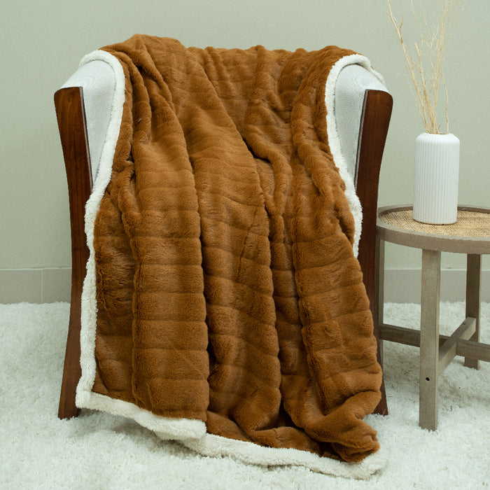 Manta Fluffy Deluxe con sherpa