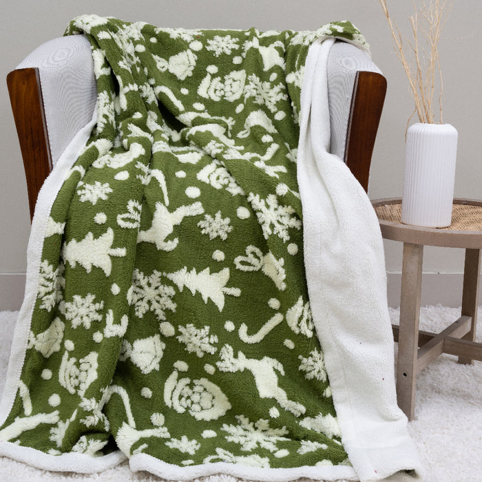 Manta Jacquard Two Tones Deluxe con Sherpa - COMPRA MÍNIMA 16 UNIDADES