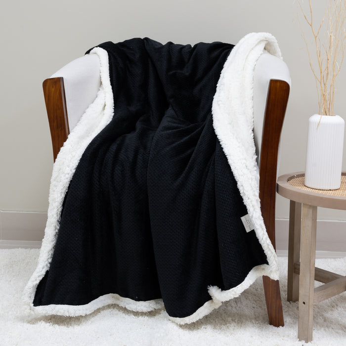 Manta Coral Pop Deluxe con Sherpa - COMPRA MÍNIMA 16 UNIDADES