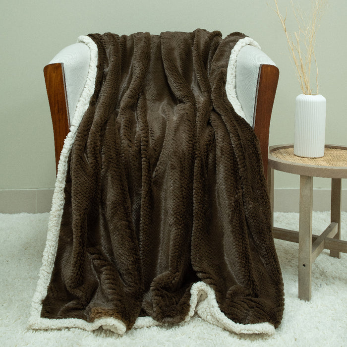 Manta Fluffy Deluxe con sherpa