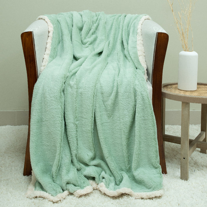 Manta Fluffy Deluxe con sherpa