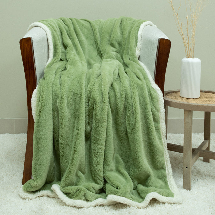 Manta Fluffy Deluxe con sherpa