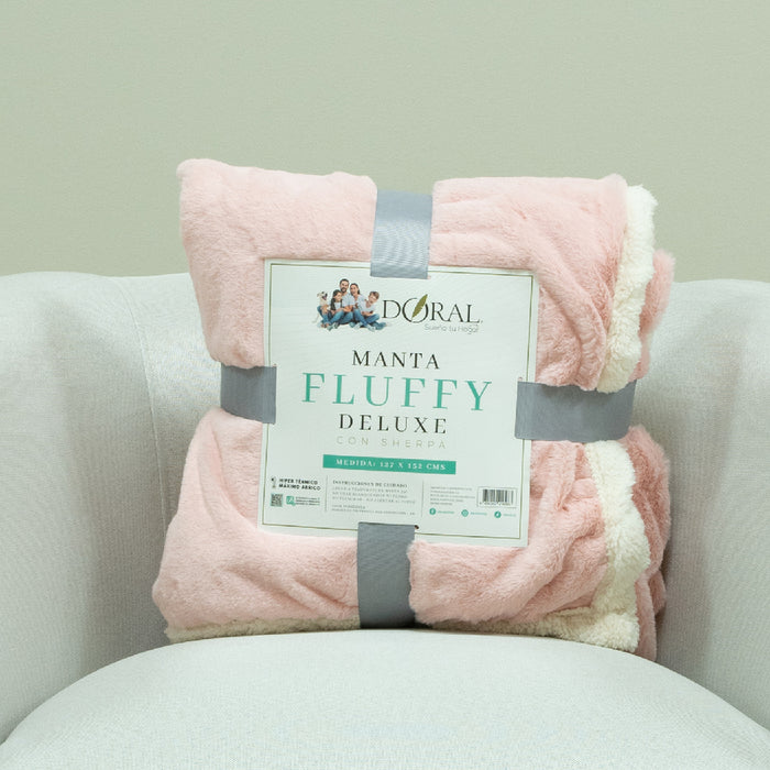 Manta Fluffy Deluxe con sherpa