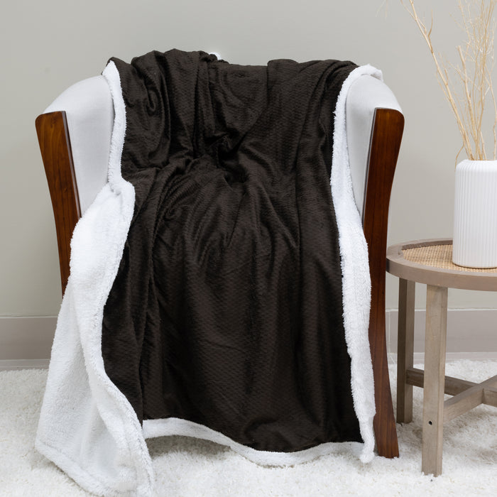 Manta Coral Pop Deluxe con Sherpa - COMPRA MÍNIMA 16 UNIDADES