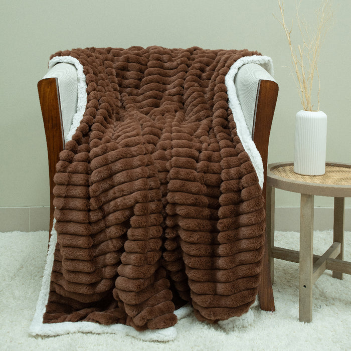 Manta Fluffy Deluxe con sherpa