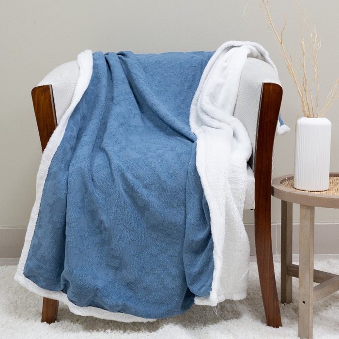 Manta Flannel Outboss Deluxe con Sherpa - COMPRA MÍNIMA 16 UNIDADES