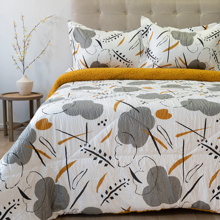 Plumón Estampado Outboss Deluxe con Sherpa Colección Nebula  - COMPRA MÍNIMA 6 UNIDADES en 1.5 Y 2.0 PLAZAS - COMPRA MÍNIMA 5 UNIDADES en 2.5 Y 3.5 PLAZAS