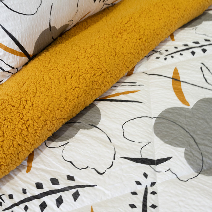 Plumón Estampado Outboss Deluxe con Sherpa Colección Nebula  - COMPRA MÍNIMA 6 UNIDADES en 1.5 Y 2.0 PLAZAS - COMPRA MÍNIMA 5 UNIDADES en 2.5 Y 3.5 PLAZAS