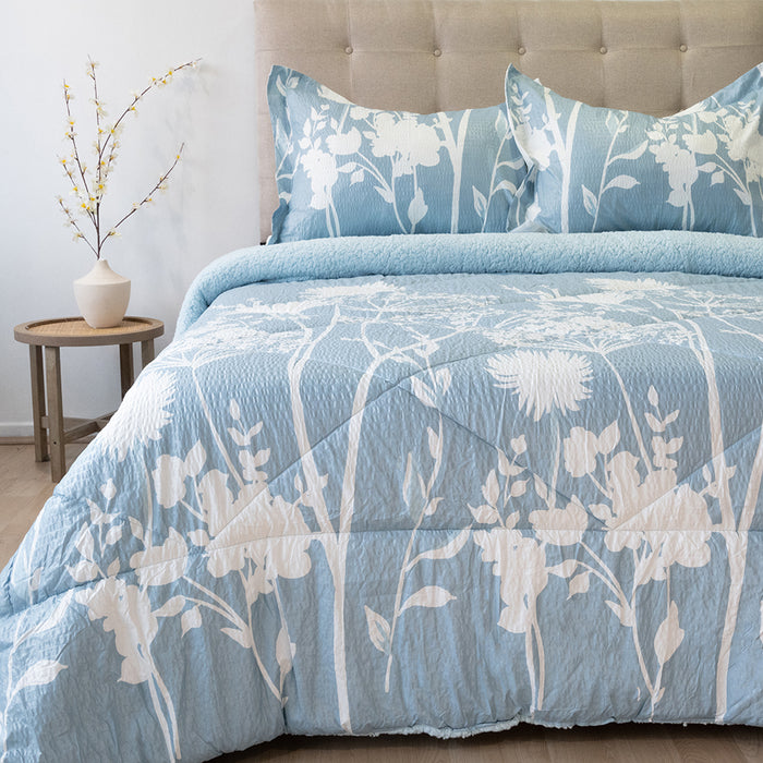 Plumón Estampado Outboss Deluxe con Sherpa Colección Nebula  - COMPRA MÍNIMA 6 UNIDADES en 1.5 Y 2.0 PLAZAS - COMPRA MÍNIMA 5 UNIDADES en 2.5 Y 3.5 PLAZAS