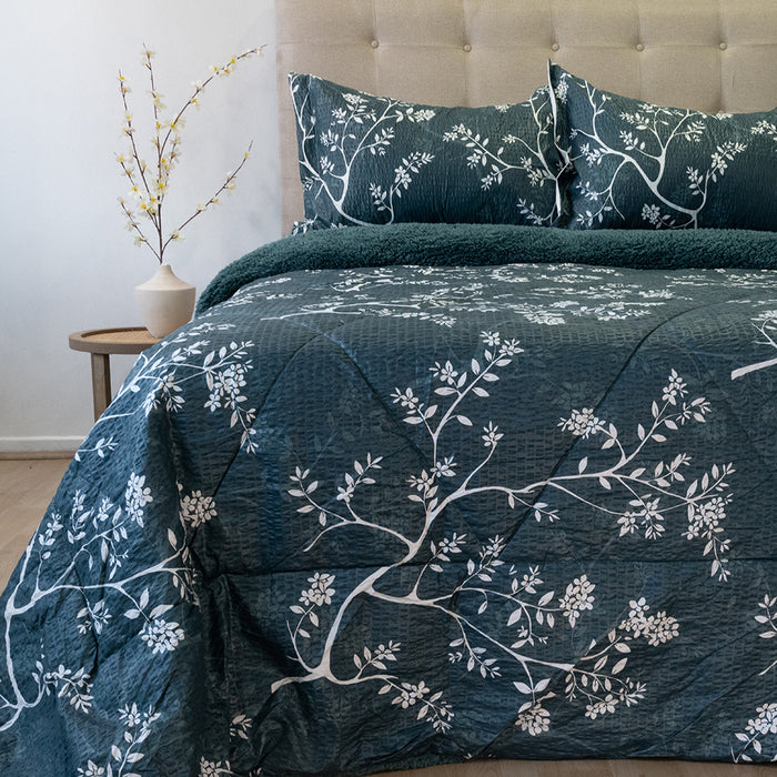 Plumón Estampado Outboss Deluxe con Sherpa Colección Nebula  - COMPRA MÍNIMA 6 UNIDADES en 1.5 Y 2.0 PLAZAS - COMPRA MÍNIMA 5 UNIDADES en 2.5 Y 3.5 PLAZAS