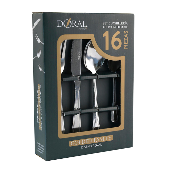 Juego Cuchillería 16 Piezas Golden Family