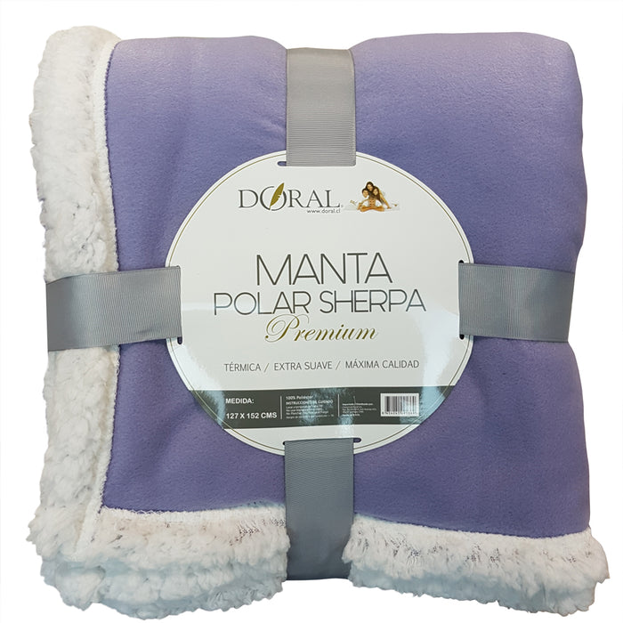 Manta Doral Sherpa Polar Premium - Colores Surtidos