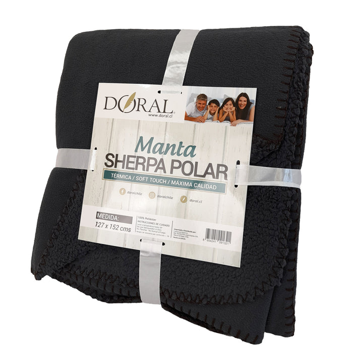Manta Doral Sherpa Polar 127 x 152 cms Colores surtidos
